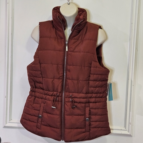Copper Key Rustic Brown Zip Front Puffer Vest, Size XL Girls,NWT - Picture 5 of 16